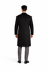 Mens Extra Long Outerwear in Black &amp; Charcoal Topcoat/Overcoat