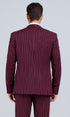 Men's Gangster Bold PinStripe Stripe Chalk Pinstripe Vested 3 Piece Fashion Suit 1920;S 30s Fashion In 10 Colors