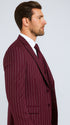 Men's Gangster Bold PinStripe Stripe Chalk Pinstripe Vested 3 Piece Fashion Suit 1920;S 30s Fashion In 10 Colors