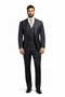 Mens Gangster Pinstripe 2 Button Double Breasted Vest Suit in Black Or Charcoal Grey