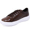 Men's Genuine Full Caiman Belly Skin Sneakers - Brown