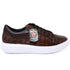 Men's Genuine Full Caiman Belly Skin Sneakers - Brown