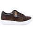 Men's Genuine Full Quill Ostrich Leather Sneakers - Brown