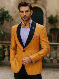Classic Gold Formal Jacket for Men – Luxury Tuxedo Attire