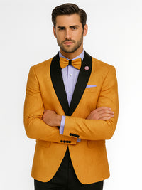 Classic Gold Formal Jacket for Men – Luxury Tuxedo Attire
