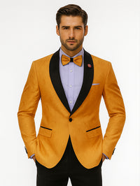 Classic Gold Formal Jacket for Men – Luxury Tuxedo Attire