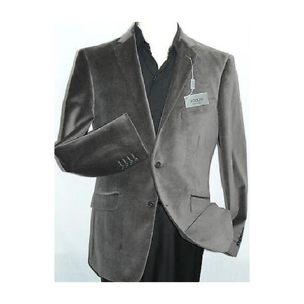 GREY VELVET BLAZER CASUAL SPORT COAT COTTON