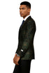 Men's Stacy Adam's Designer Prom & Wedding Tuxedo Jacket In Green & Gold Floral Paisley