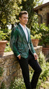 Mens Green Sequin Christmas Holiday Blazer – Luxury Party Jacket for New Year, Wedding and Festive Events New Year Jacket