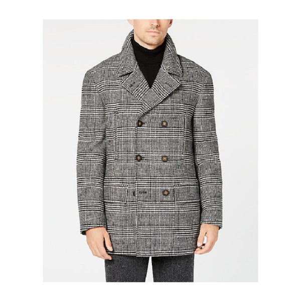 Mens grey Peacoat - Grey Wool Overcoat