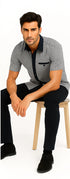 Men’s Houndstooth Walking Suit by Dreams by Zacchi – 2 Piece Lei sure Set in navy/white- $99