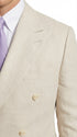 Mens Ivory Off White Double Breasted AI Capone Suit – Classic 1920s Vintage Gangster Style Formal Suit