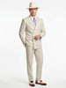 Mens Ivory Off White Double Breasted AI Capone Suit – Classic 1920s Vintage Gangster Style Formal Suit
