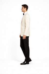 Men's James Bond Outfit Dinner Two Piece Ivory Tuxedo