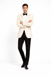 Men's James Bond Outfit Dinner Two Piece Ivory Tuxedo
