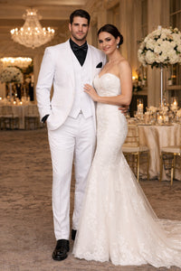 Mens John Travolta Grease Disco Suit in White