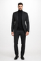 Men's John Wick Charcoal Or Black Suit Costume With Matching Turtle Neck Sweater