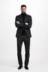 Men's John Wick Charcoal Or Black Suit Costume With Matching Turtle Neck Sweater