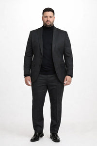 Men's John Wick Charcoal Or Black Suit Costume With Matching Turtle Neck Sweater