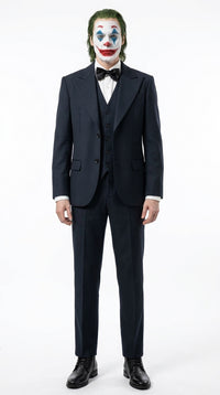 Mens Joker 2 Black 3-Piece Suit – Premium Movie-Inspired Cosplay Costume, Halloween & Formal Dress Outfit