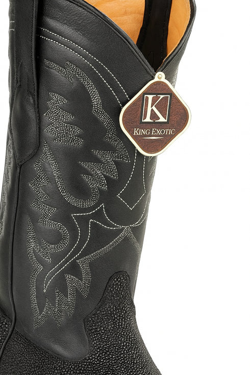 mens-king-exotic-boots-square-toe-stingray-single-stone-black