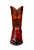 Men's King Exotic Snip Toe Eel Boots Handcrafted Burnished Cognac (494RD0857)