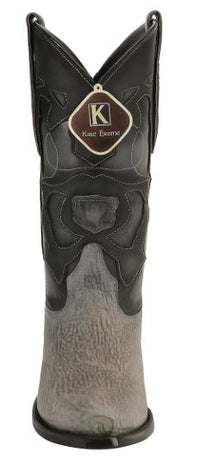 Men's King Exotic Snip Toe Sharkskin Boots Handcrafted Gray (494R0909)