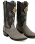 Men's King Exotic Snip Toe Sharkskin Boots Handcrafted Gray (494R0909)