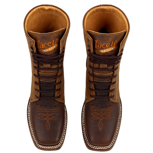 Lace Up Cowboy Boots