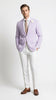 Mens Lavender Seersucker Blazer – Lightweight Striped Summer Sport Coat Casual Smart Formal Jacket