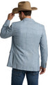 Mens Light Blue Western Blazer – Classic Cowboy Sport Coat with Western Yoke Design