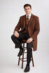 Men's Vicuna - Light Brown Coat - 100% Wool Vicuna - Light Brown Overcoat - Mens Topcoat