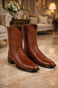 Men's Los Altos Original Leather Boots Roper Toe - Black 692105