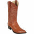 Men's Los Altos Caiman Tail Snip Toe Boots - Cognac 940103 - Los Altos Boots