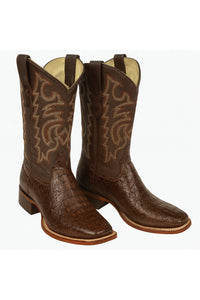 Men's Los Altos Caiman Tail Wide Square Toe Boots