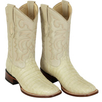 Men's Los Altos Caiman Tail Wide Square Toe Boots