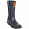 Men's Los Altos Grasso Finish Leather Biker Boots - Black 55P5405 - Los Altos Boots