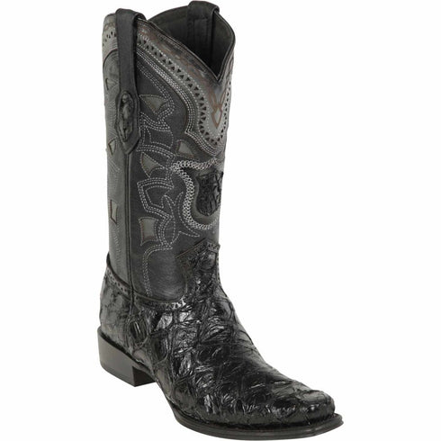 Men's Los Altos Monster Fish European Square Toe Boots - Black 761005 - Los Altos Boots