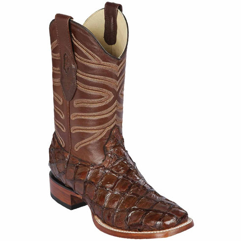 Men's Los Altos Monster Fish Skin Wide Square Toe Boots - Los Altos Boots