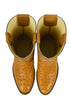 Men's Los Altos Original Full Quill Ostrich Boots Round Toe - Amber 650354
