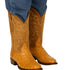 Men's Los Altos Original Full Quill Ostrich Boots Round Toe - Amber 650354
