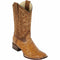 Men's Los Altos Ostrich Skin Wide Square Toe Boots - Amber 8220354 - Los Altos Boots