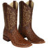 Men's Los Altos Ostrich Skin Wide Square Toe Boots - B