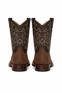 Men's Los Altos Wide Square Toe Crazy Leather Boots