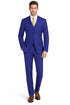 Mens Mantoni French Blue Suit – Stylish Blue Suit for Wedding, Business and Formal Wear