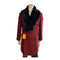 Mens Mid-Length Coats - 3/4 Length Mens Coat - Burgundy Wool Car Coats $199