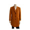 Mens Mid-Length Coats - 3/4 Length Mens Coat - Orange Wool Car Coats $199