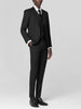 Mens Black Birdseye Three Piece Suit – Modern 2-Button Suit