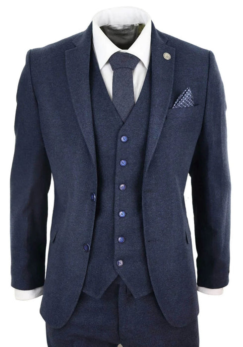 Thomas Shelby Navy Wool Suit – Peaky Blinders Inspired Classic Menswear