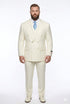 Tiglio Italian Suit - Real Wool Fabric Super 150's EST Off-White, Wide Leg Suit & Vest in Color Off-White